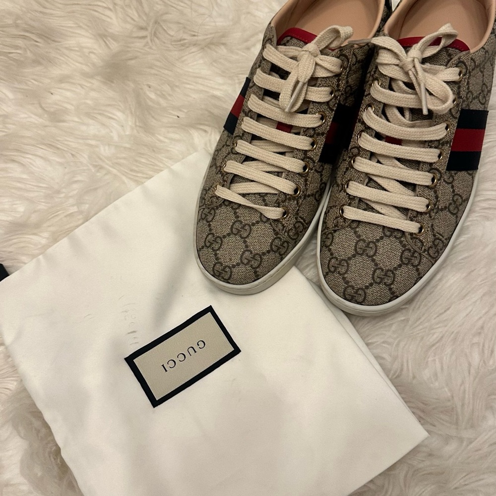 Authentic Women’s Gucci Ace Sneaker with Web